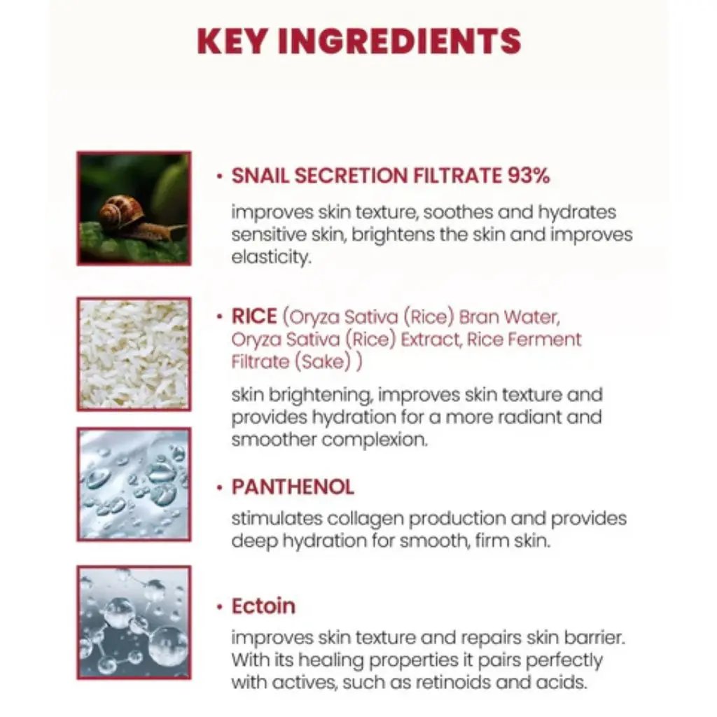 K-Secret - Seoul 1988 Cream: Snail Mucin 93 Percent + Rice 100ml