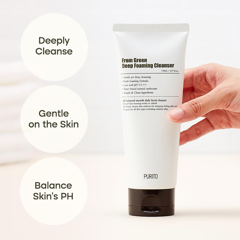 From Green Deep Foaming Cleanser - Purito SEOUL