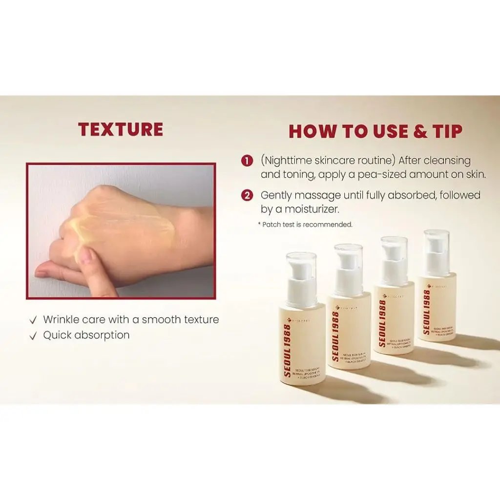 K-Secret - Seoul 1988 Serum: Retinal Liposome 2 Percent + Black Ginseng 30ml