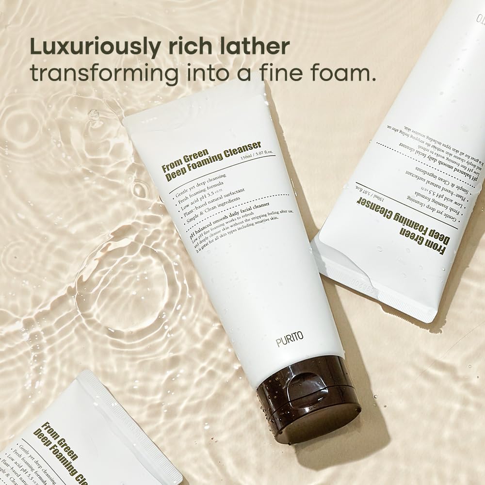 From Green Deep Foaming Cleanser - Purito SEOUL