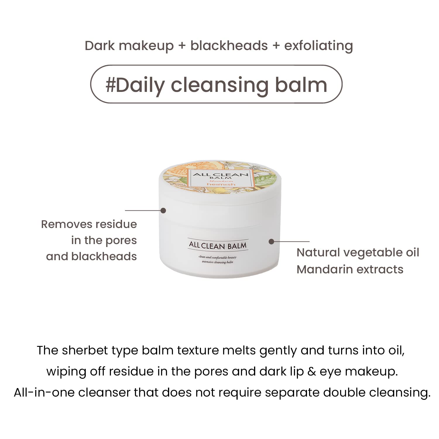 All Clean Balm Mandarin - Heimish