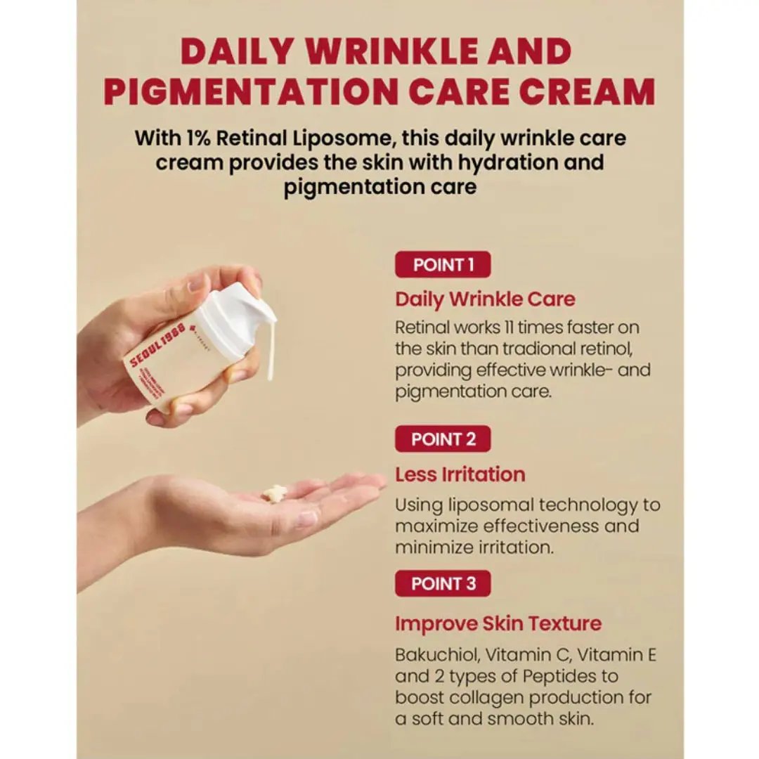 K-Secret - Seoul 1988 Cream: Retinal Liposome 1% + Fermented Rice