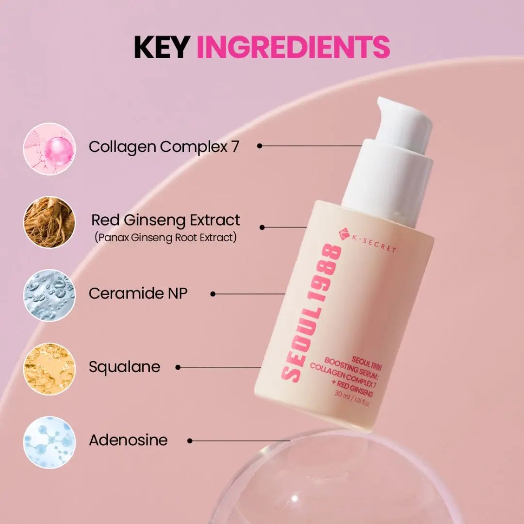 K-Secret - Seoul 1988 Boosting Serum: Collagen Complex 7 + Red Ginseng