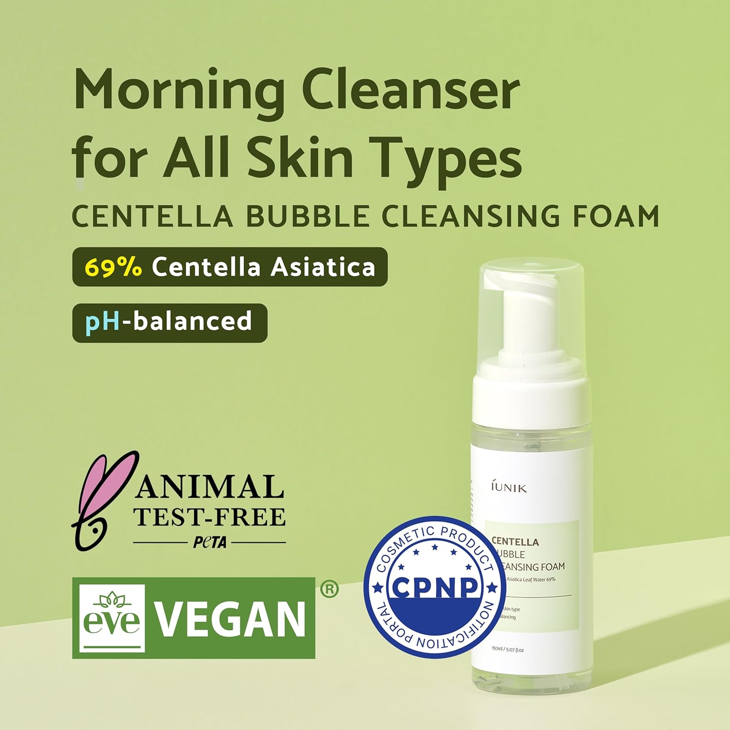 Centella Bubble Cleansing Foam - IUNIK