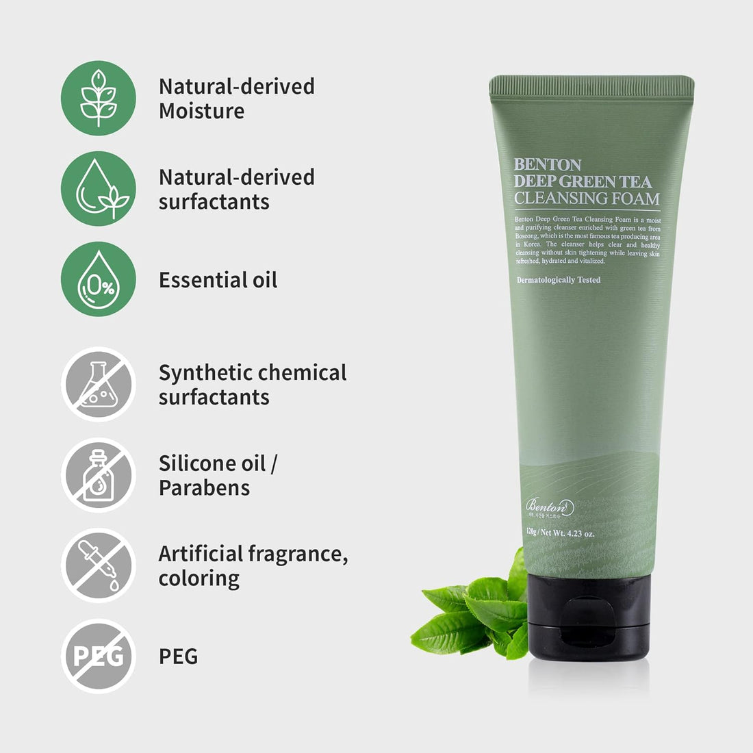 DEEP GREEN TEA Cleansing Foam - Benton