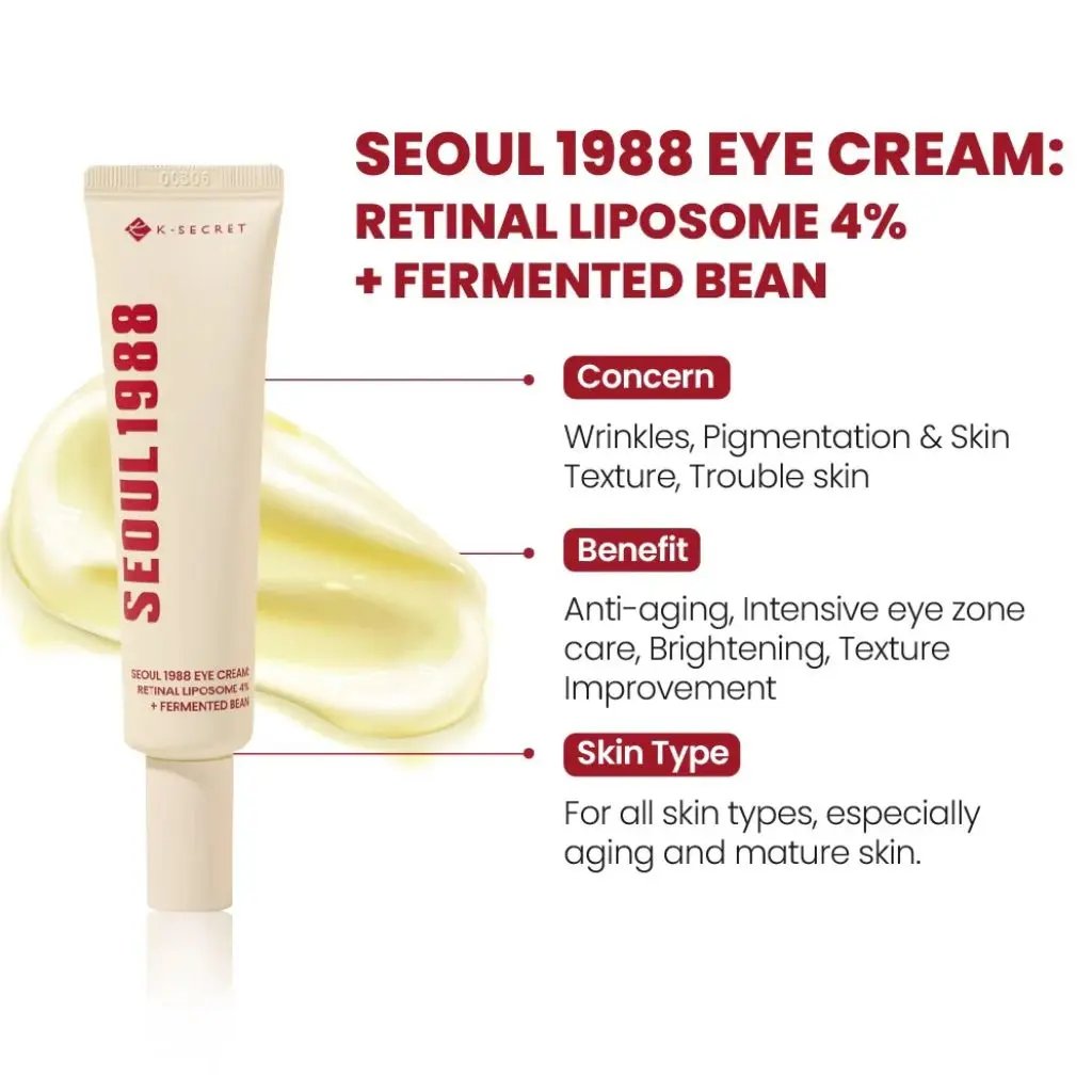 K-Secret - Seoul 1988 Eye Cream: Retinal Liposome 4 Percent + Fermented Bean 30ml