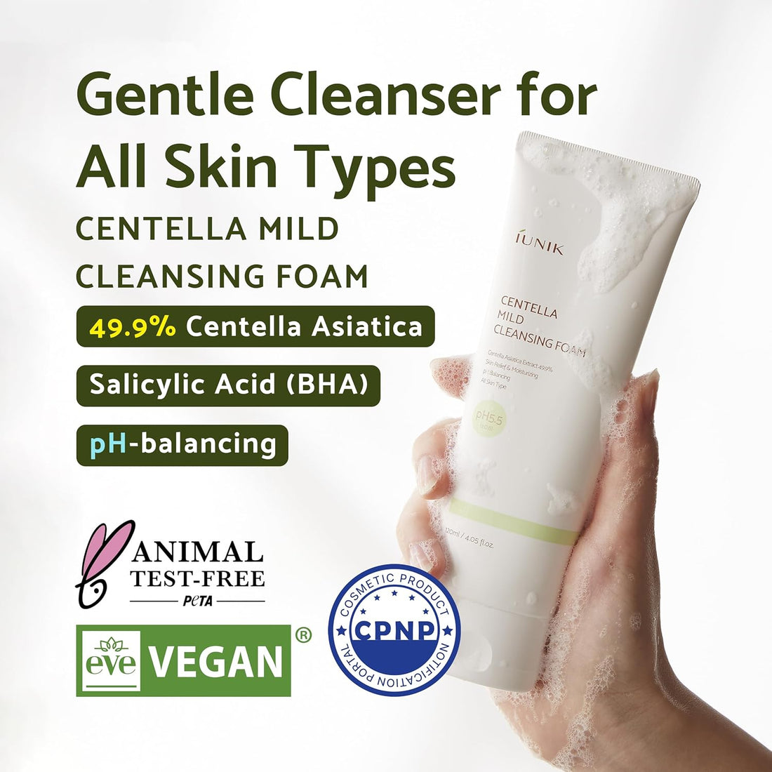 Centella Mild Cleansing Foam - IUNIK