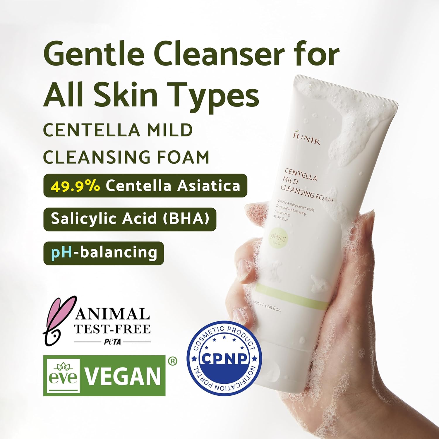 Centella Mild Cleansing Foam - IUNIK