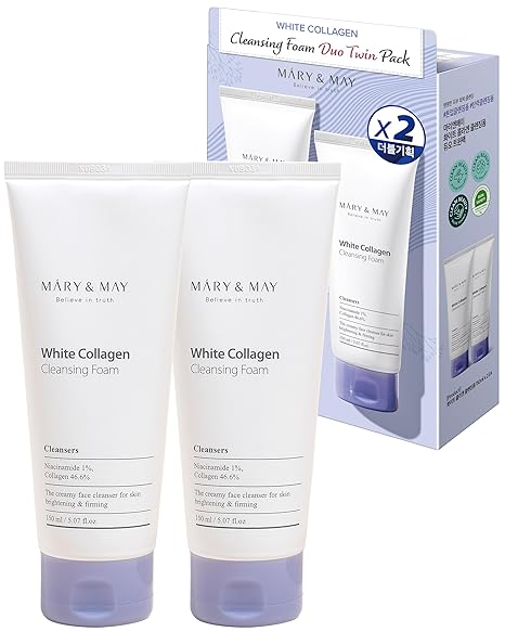 White Collagen Cleansing Foam - MARY & MAY