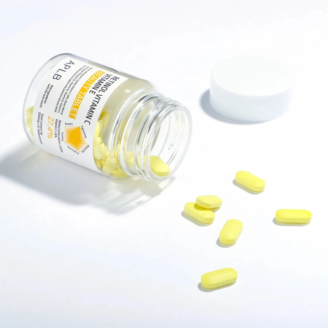 Retinol Vitamin C Vitamin E Beauty Tablet - 500 mg x 30 Tablets
