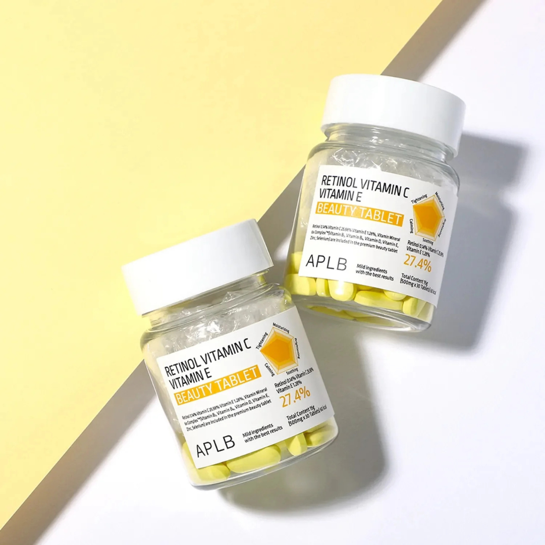 Retinol Vitamin C Vitamin E Beauty Tablet - 500 mg x 30 Tablets