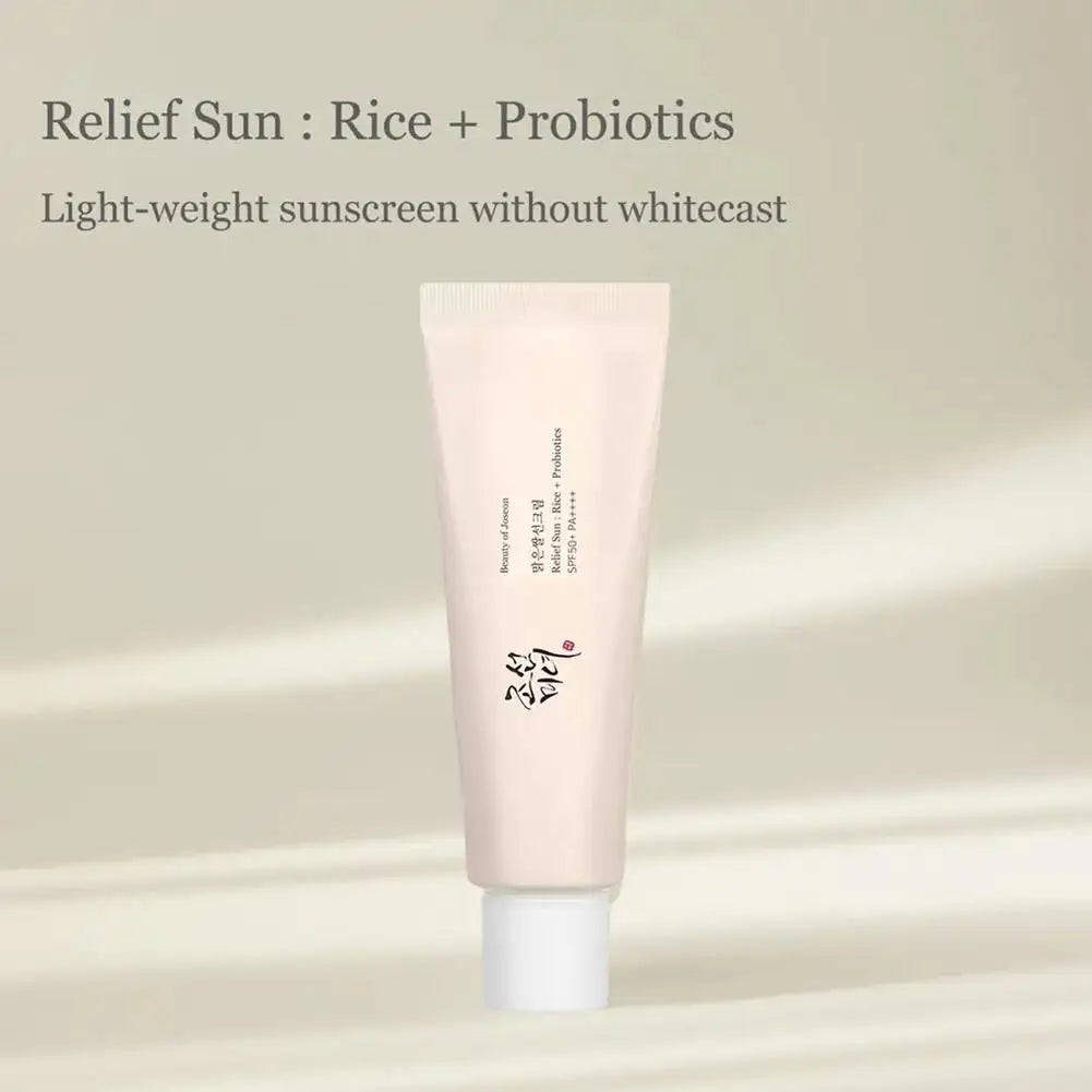 2025 50ml Rice Sunscreen Lightweight Non-Greasy Sensitive Skin Long-Lasting Protection Effective Sun Protection Rice Sunscreen