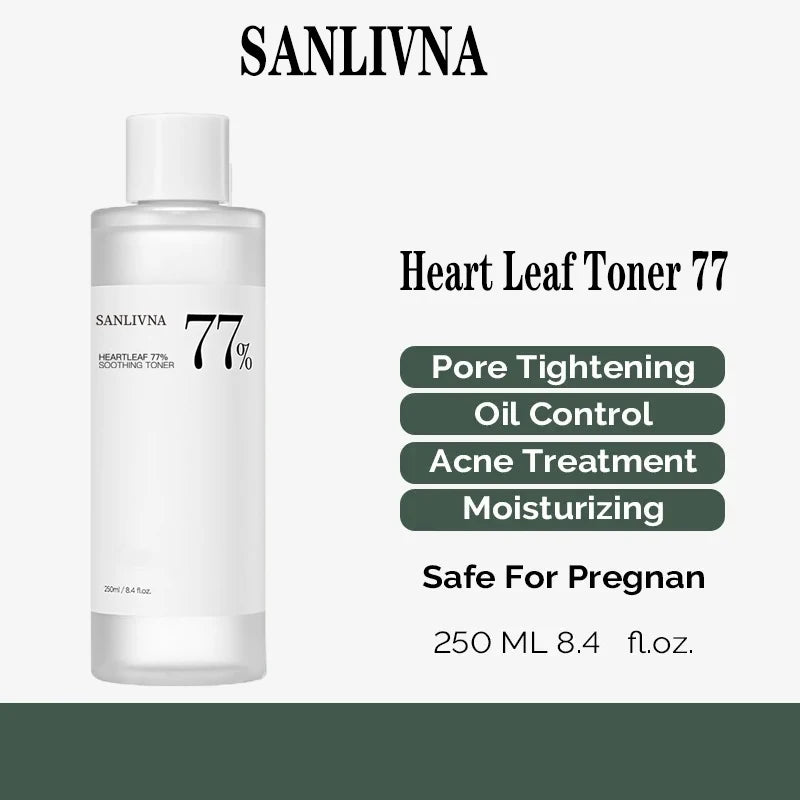 Heartleaf 77% Toner Natural Extract Houttuynia Cordata Moisturizing Refreshing Gentle Non-irritating Skin Care Products