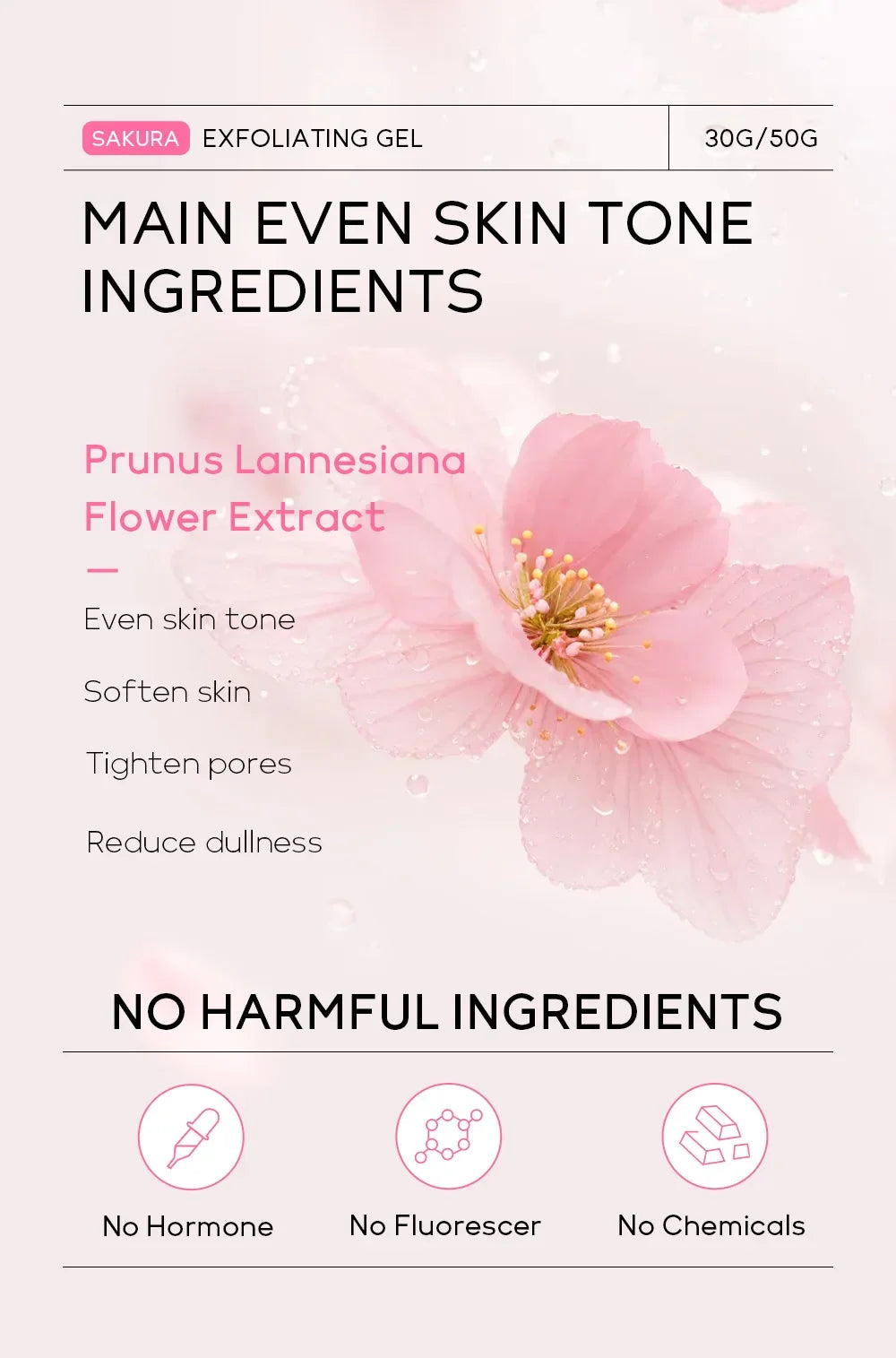 Sakura Exfoliating Peeling Gel Facial Scrub Moisturizing Nourishing Repair Scrubs Face Cream Beauty Skin Care