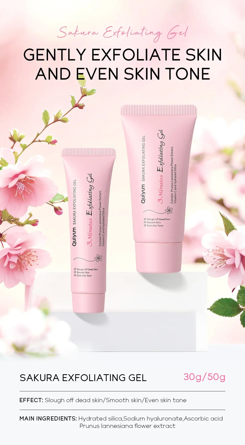 Sakura Exfoliating Peeling Gel Facial Scrub Moisturizing Nourishing Repair Scrubs Face Cream Beauty Skin Care