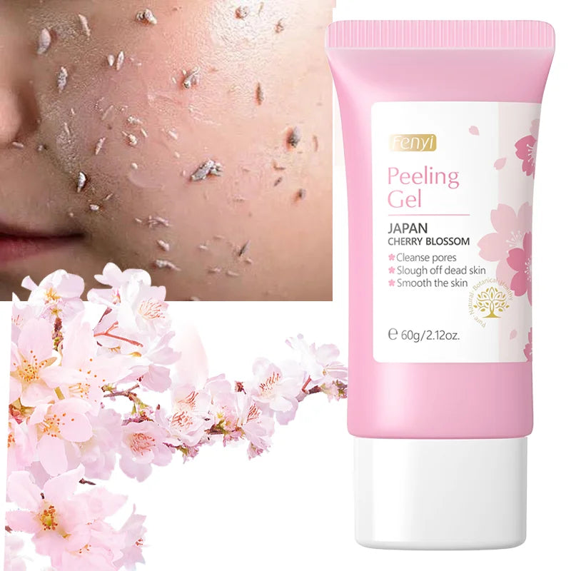 Sakura Face Deep Cleaning Exfoliating Gel Skin Care Whitening Moisturizer Repair Facial Scrub Skin Care 60g