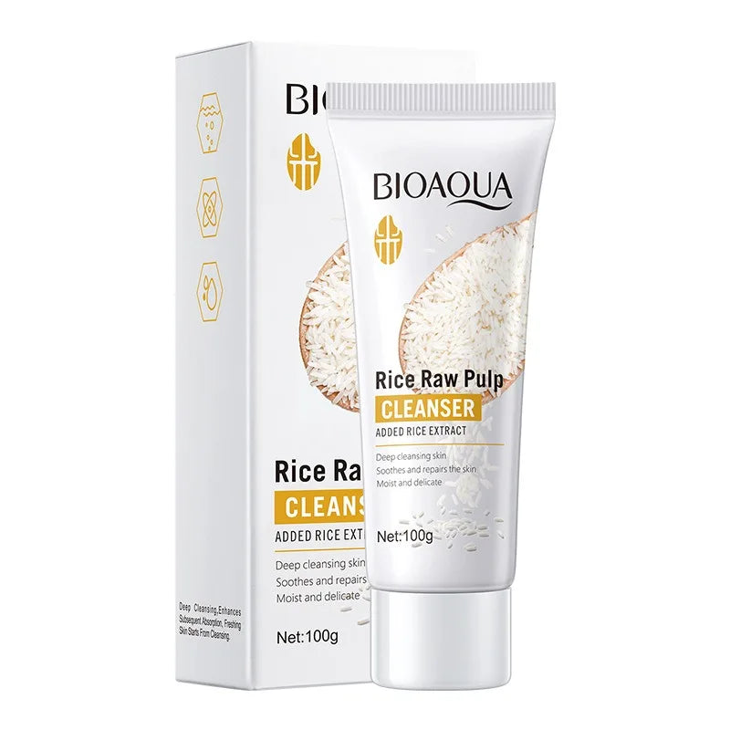 BIOAOUA Rice Puree Series Reduces Wrinkles Softens The Skin Enhances Skin Texture Moisturizes Nourishes The Skin Cleanses Face