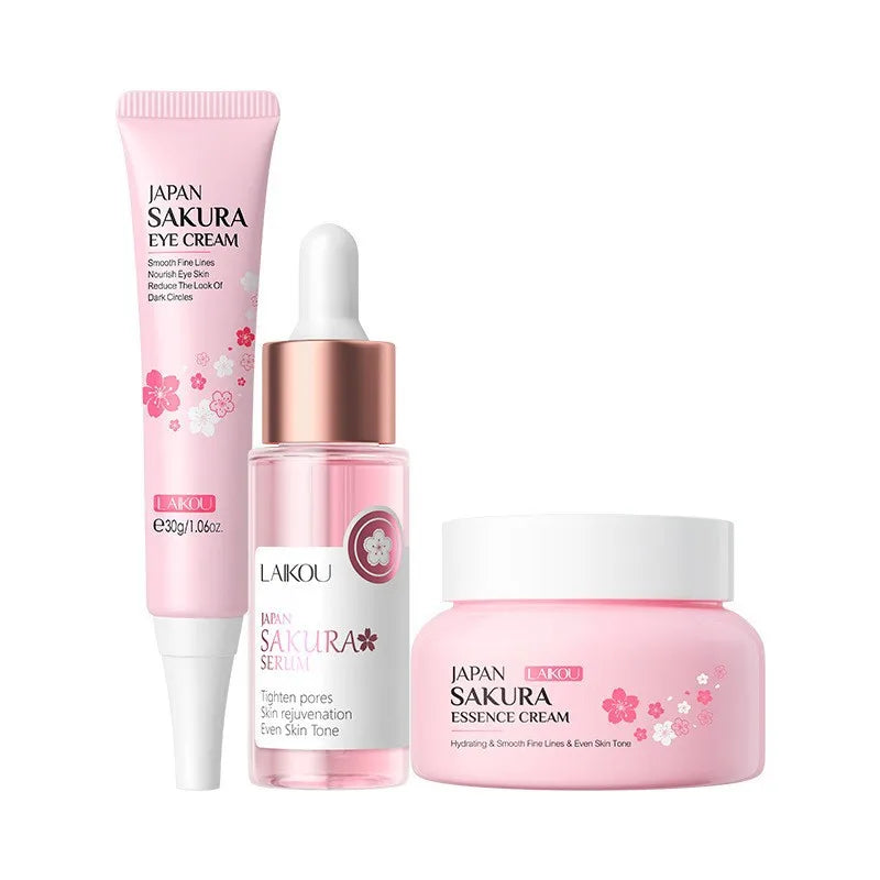 Sakura Skin Care Kit Hydrating Moisturizing Skin Care with Cleansing Pore Treatment and Sunscreen Cosmetic Skincare Korean