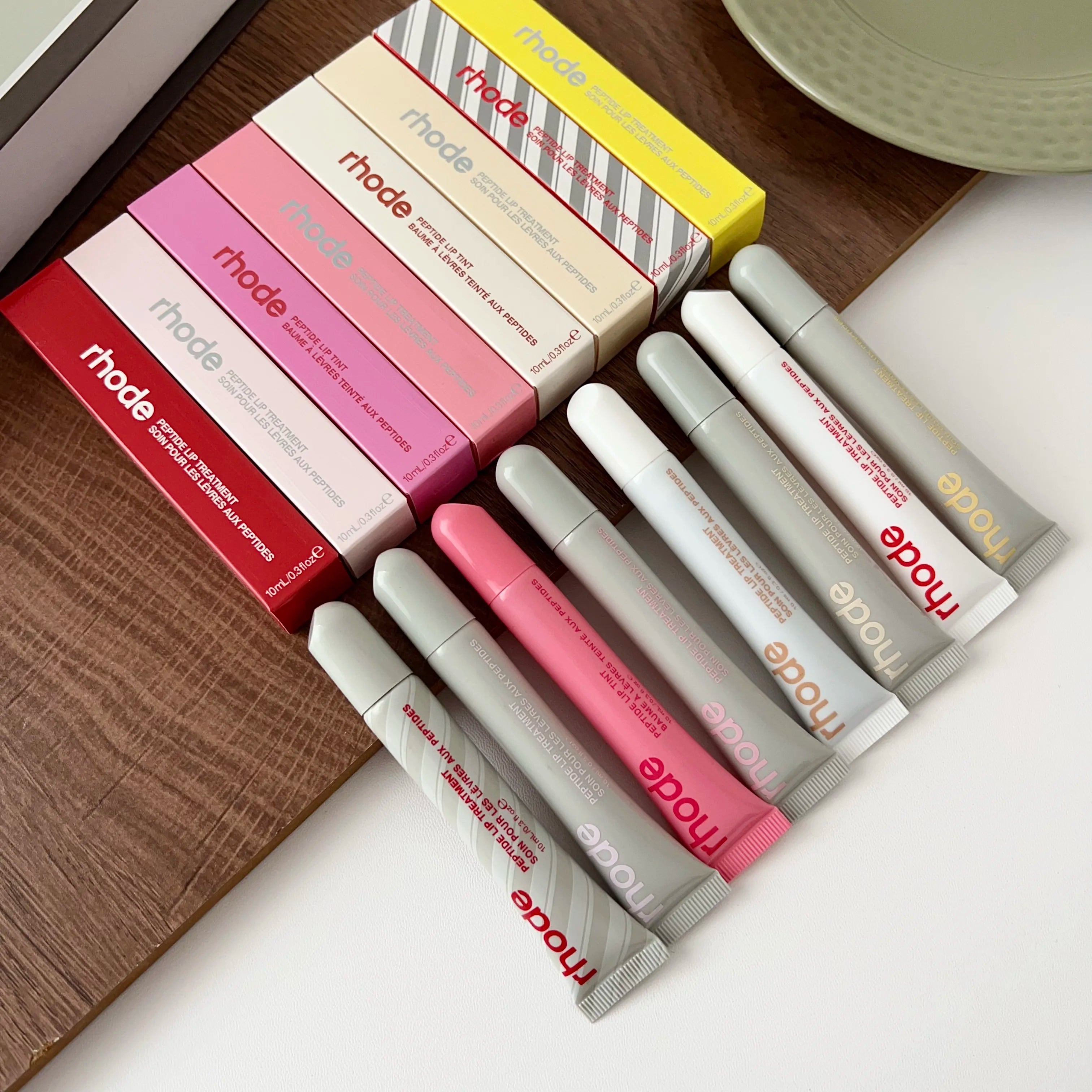 Rhode Lip Glosses Plump Moisturizing Lip Glaze Cinnamon Roll Oil Long Lasting Nourishing Lipstick Care Make up For Women Girls