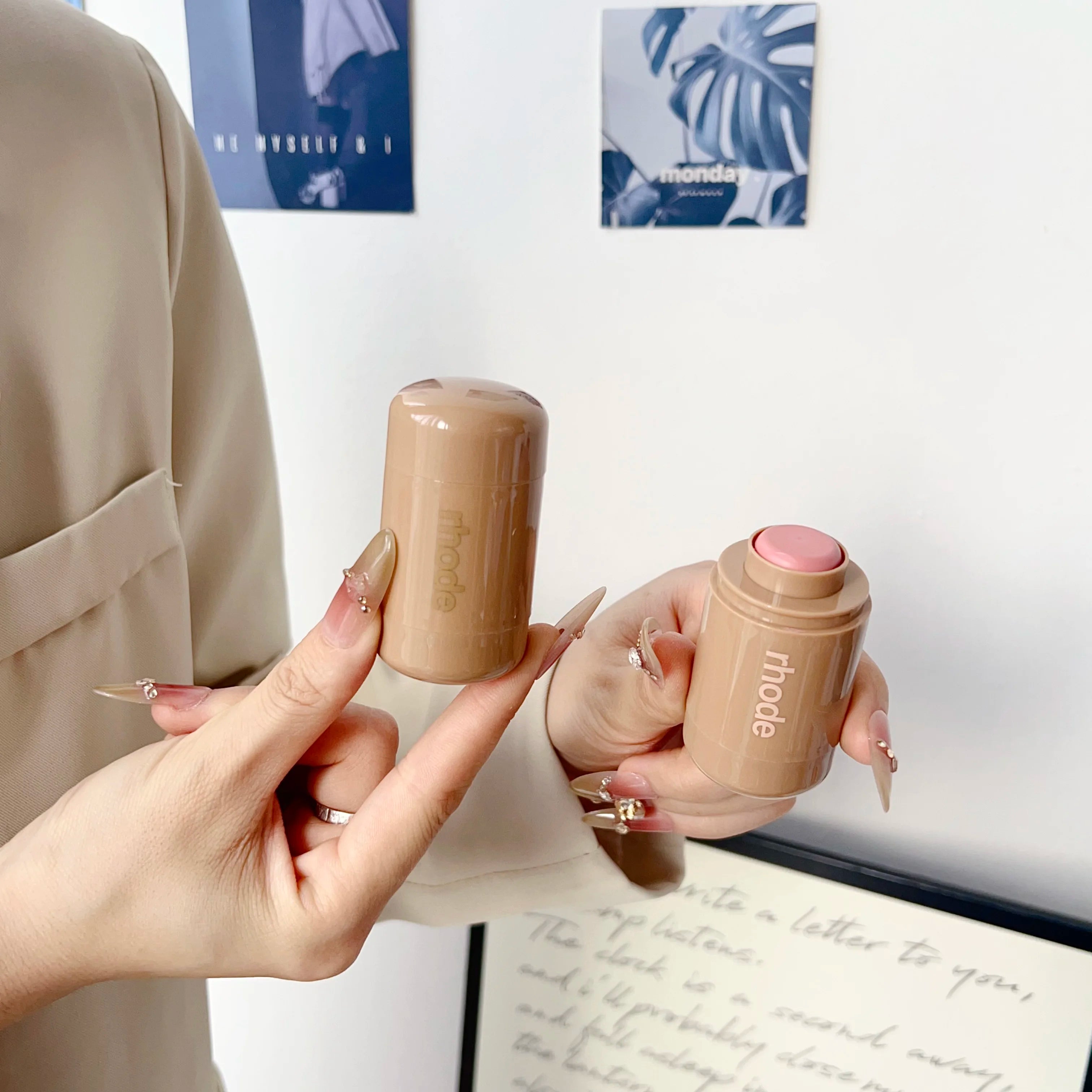 RHODE Makeup Cheek Blush Cream Blusher Stick Lip Gloss Phone Case For iPhone New Toast SALTY TAN Raspberry Espresso Lipstick INS