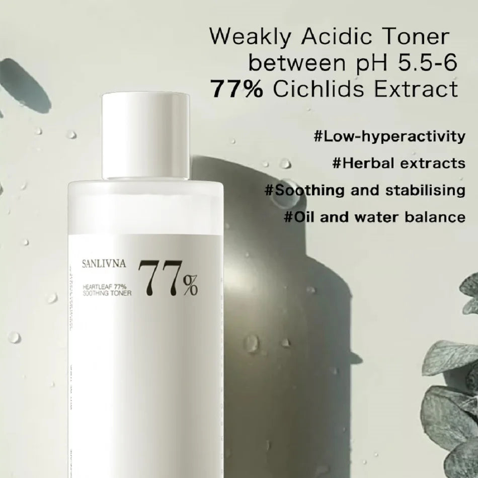 Heartleaf 77% Toner Natural Extract Houttuynia Cordata Moisturizing Refreshing Gentle Non-irritating Skin Care Products