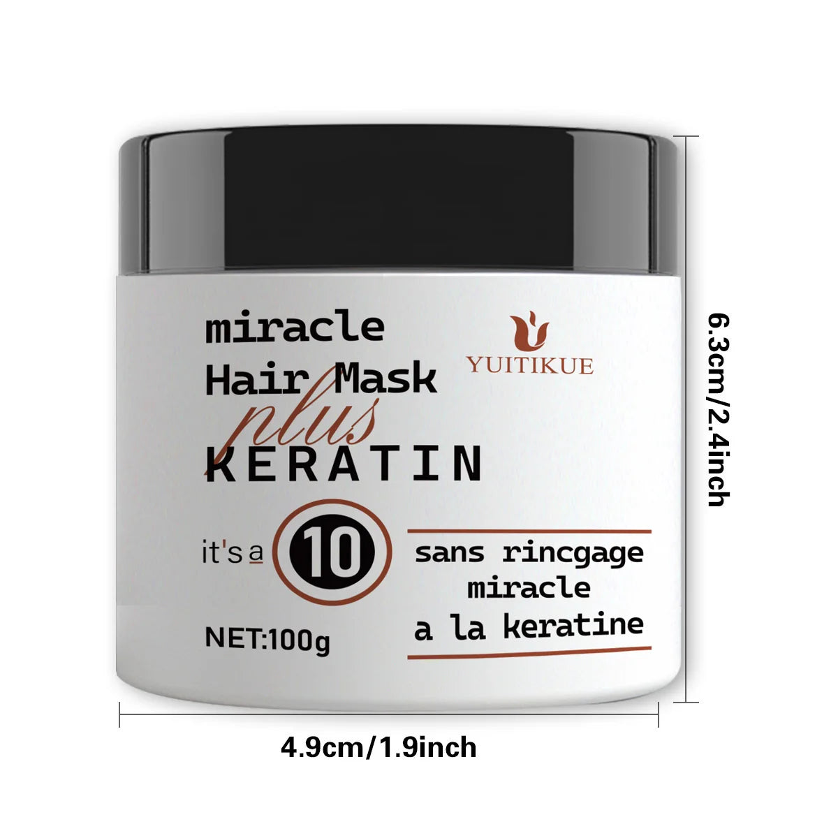 Keratin Hair Mask - Deep care for dry, damaged hair, moisturizing and nourishing, suitable for all hair types