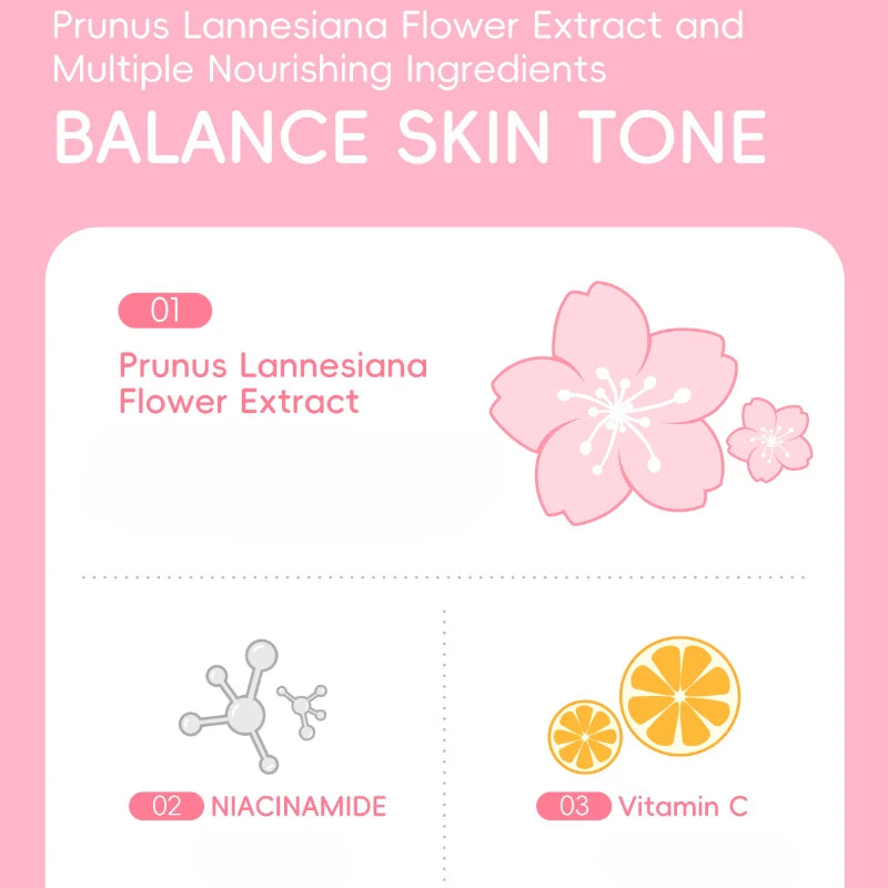 Japan Sakura Face Cream Cherry Blossom Facial Cream Nourishing Oil Control Moisturizing Hydration Skin Firming Korean Skin Care