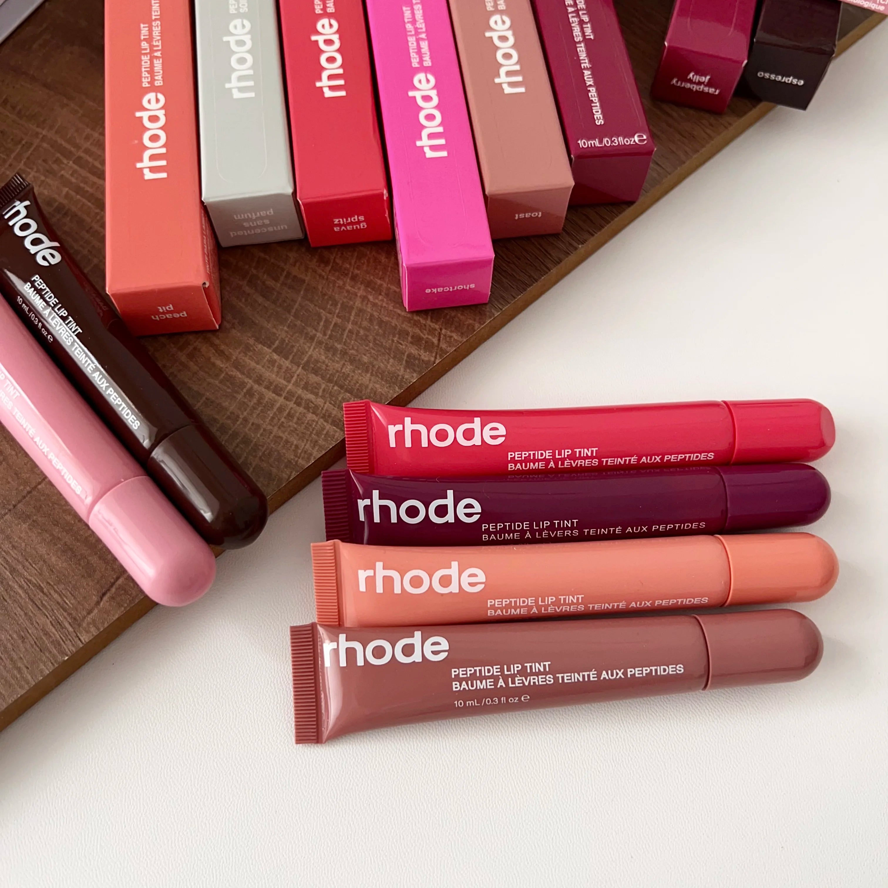 Rhode Lip Glosses Plump Moisturizing Lip Glaze Cinnamon Roll Oil Long Lasting Nourishing Lipstick Care Make up For Women Girls