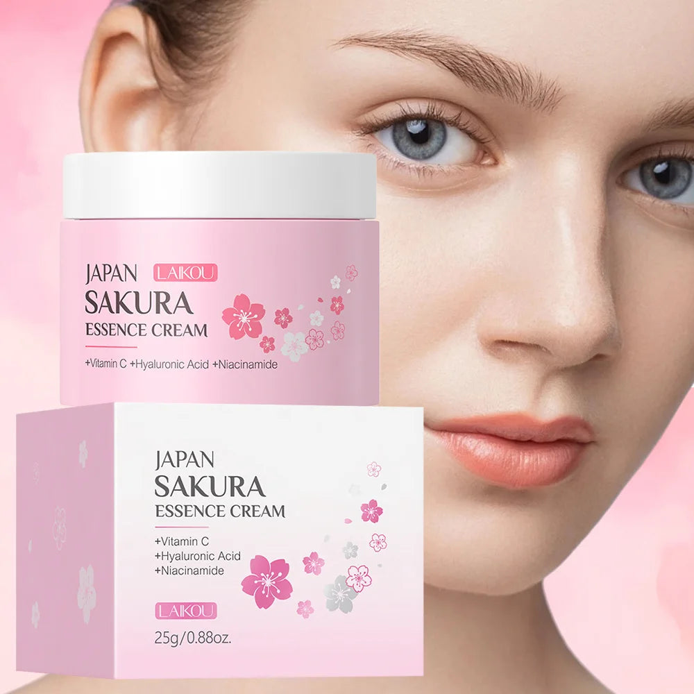 Japan Sakura Face Cream Cherry Blossom Facial Cream Nourishing Oil Control Moisturizing Hydration Skin Firming Korean Skin Care