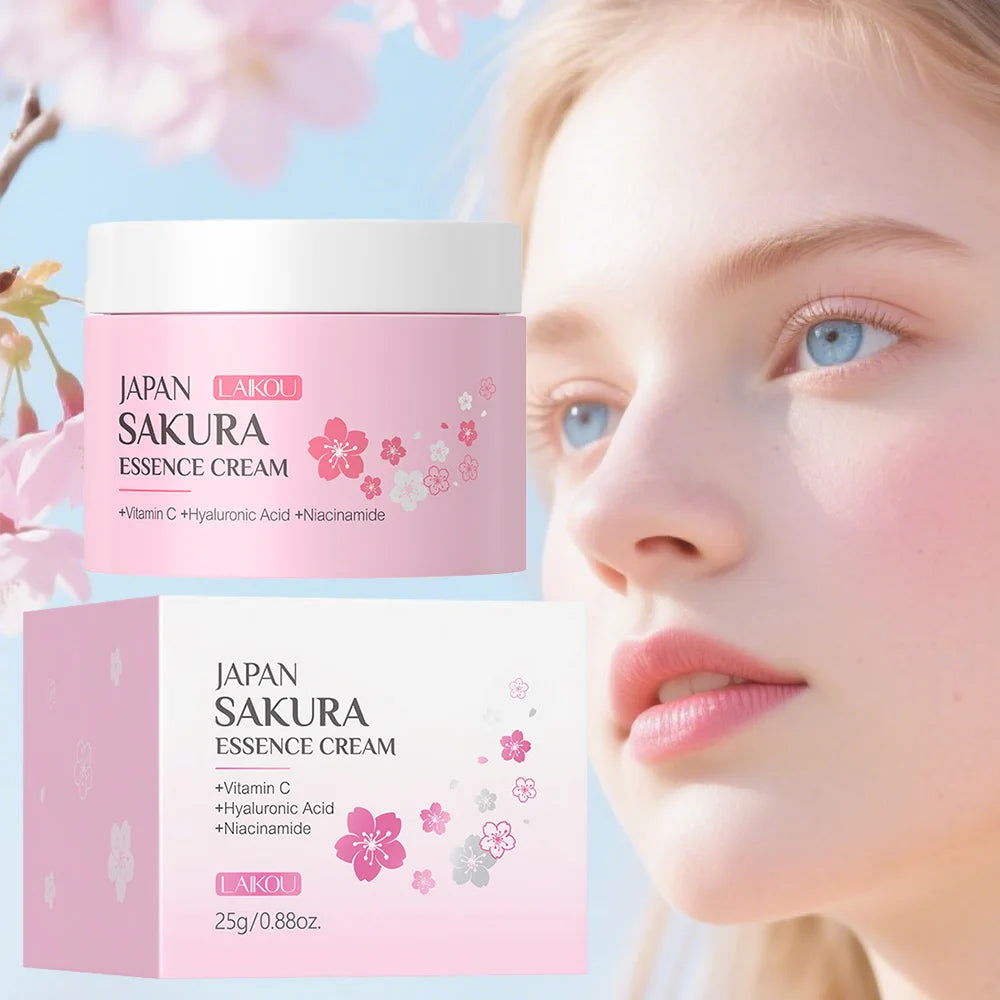 Japan Sakura Face Cream Cherry Blossom Facial Cream Nourishing Oil Control Moisturizing Hydration Skin Firming Korean Skin Care