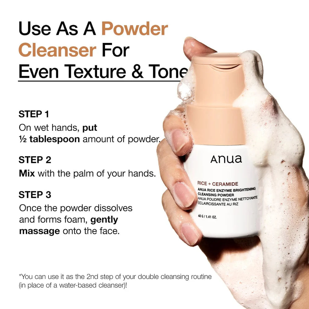 Rice Enzyme Brightening Cleansing Powder - Anua