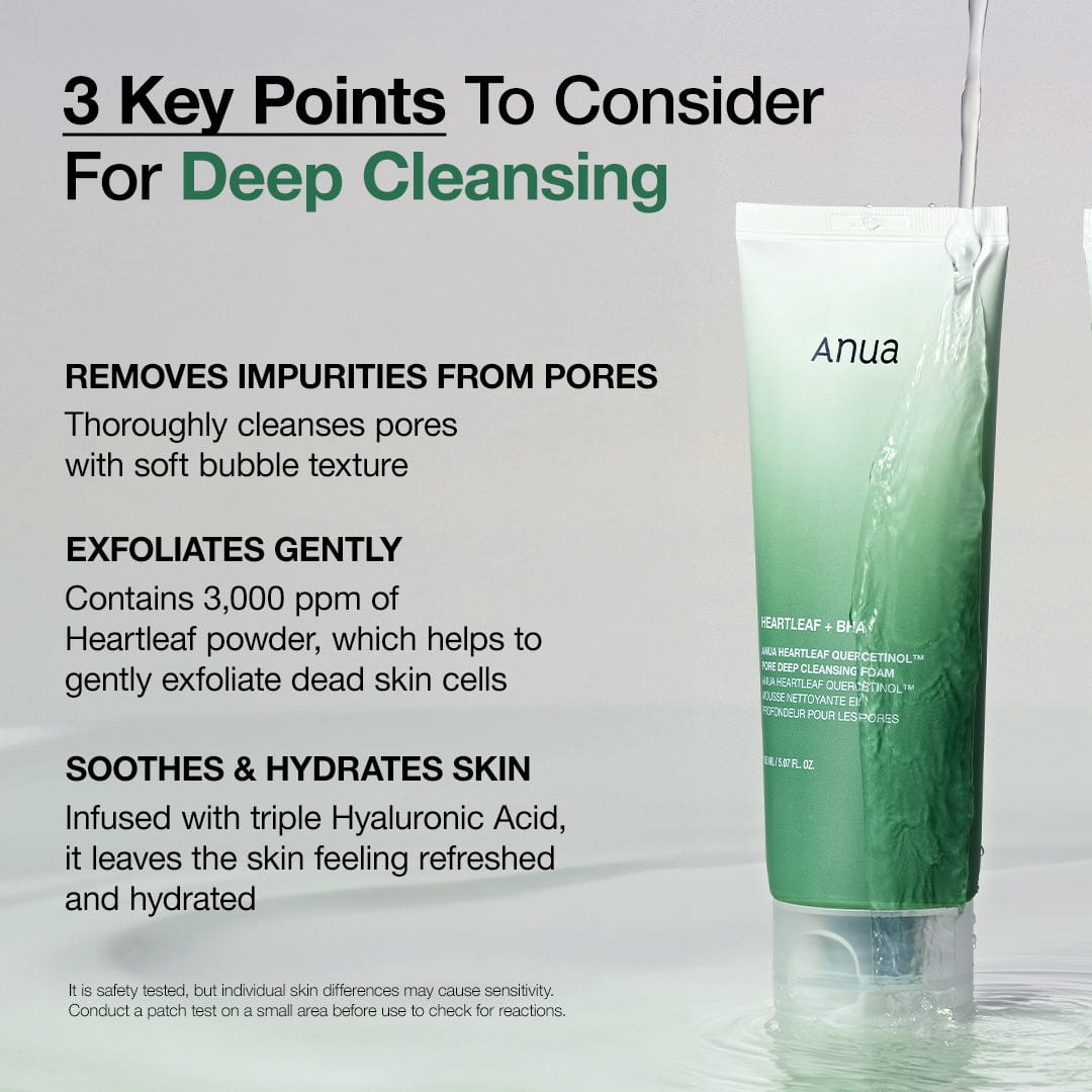 Heartleaf Quercetinol Pore Deep Cleansing Foam - Anua