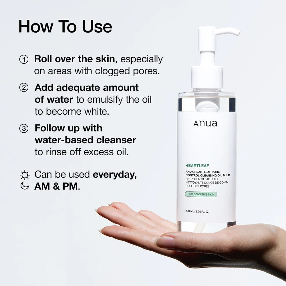 Heartleaf Pore Control Cleansing Oil Mild - Anua