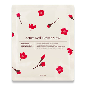 Active Red Flower Mask